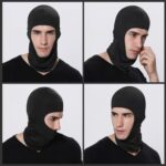 Pukavt Balaclava Face Mask, Ski Mask for Men Women, UV Protection Windproof Scarf for Motorcycle Snowboard Cycling Black