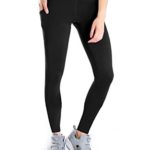Yogipace Petite Length Women’s Yoga Running Fitness Workout Leggings with Side Pockets Black Size XL