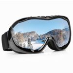 Heetik Ski Goggles,Winter Snow Sports Snowboard Over Glasses Goggles with Anti-Fog UV Protection Double Lens for Men Women & Youth Snowmobile Skiing Skating (Silver)