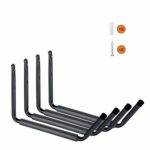 Wintek Heavy Duty Giant Arm Hang-It-All Wall Mount Storage Hook Rack for SUP&Surfboard,Ski&Snow Board,Skate Board,Long Board,Paddle Board|Home Garage Storage&Organization Hangers-4 Pack (Black)