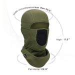 SAITAG Balaclava Ski Mask Warm Face Mask for Cold Weather Winter Skiing Snowboarding Motorcycling Ice Fishing Men (Army Green)