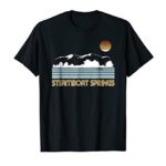 Mens Steamboat Springs t-shirt retro Colorado ski clothing XL Black