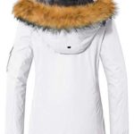 Wantdo Women’s Windproof Skiing Jacket Mountain Snowboarding Jackets Insulated Winter Snow Coat White XL