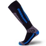 Ski Socks Women Wool Warmest – Best Lightweight Men Skiing Sock, Snowboard (Black/Blue – 3 Pack, Large / X-Large)