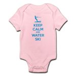 CafePress Keep Calm and Water Ski Infant Bodysuit – Cute Infant Bodysuit Baby Romper