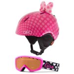 Giro Launch Kids Snow Helmet Goggle Combo Pink Bow Polka Dots/Magenta Hearts XS (48.5-52CM)