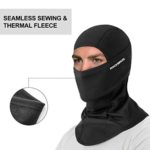 ROCK BROS Cold Weather Balaclava Ski Mask for Men Windproof Thermal Winter Scarf Mask Women Neck Warmer Hood for Cycling Motorcycle Running Skiing Snowboarding Black