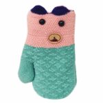 Baby Winter Warm Mittens, Kids Baby Boys Girls Toddler Knitted Creative Cute Thicken Mittens Gloves (Green)