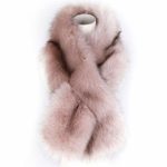 Dikoaina Women’s Winter Fake Faux Fur Scarf Wrap Collar Shawl Shrug