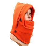 Sealike Winter 6 in 1 Warm Fleece Balaclava Hood Ski Bike Cycling Wind Stopper Mask Cover Cap Fleeces Helmet with a Stylus(Orange)