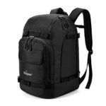 Unigear Ski Boot Bag, 55L Ski Boot Travel Backpack for Ski Helmet, Goggles, Gloves, Skis, Snowboard & Accessories (Black)