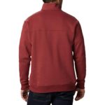 Columbia Men’s Hart Mountain II Half Zip Jacket, Red Jasper, Large