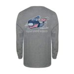 Vineyard Vines Men’s Long-Sleeve Graphic Pocket T-Shirt (Grey Downhill Ski, S)
