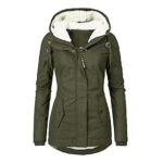 Aniywn Fleece-Lined Rain Jacket for Women Waterproof Windproof Snow Ski Hooded Jacket Winter Outdoor Windbreaker Coat