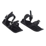 Fine Mini Sled, Snow Board Ski Boots Ski Shoes Combine Skates with Skis Outdoor Skiing Winter Sports Equipment (Black)
