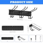 Shinoske Ski Rack Wall Mounted,Heavy Duty Steel Ski Wall Rack for Garage,Indoor Customizable Spacing Ski Holder for Wall,Snowboard Rack for 3 Pairs of Skis,Hold up to 300lbs