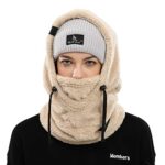 Shy Velvet Balaclava Wind-Resistant Winter Face Mask, Fleece Ski Mask for Men and Women, Warm Face Cover Hat Cap Scarf