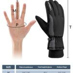 DOFOWORK Ski Gloves – Winter Gloves Waterproof Breathable Snowboard Gloves for Cold Weather, Snow Gloves for Men/Women – Black