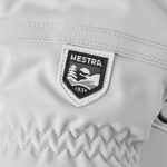 Hestra Heli Ski Womens Glove – Classic 5-Finger Leather Snow Glove for Skiing, Snowboarding and Mountaineering (Women’s Fit) – Pale Grey/Offwhite – 6