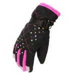 Aniywn Winter Warm Gloves,Winter Ski Gloves for Women Thicken Warm Snowboard Waterproof Cold Weather Outdoor Gloves