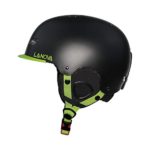 LANOVAGEAR Kids Adult Ski Sports Helmet for Youth Men Women with Mini Visor (Black, M (21.7-22.8in))