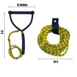 Wakeboard Rope Water Ski Rope 24 Ft with 12 in Eva Handle & Float & Rope Keeper? Water Sports Wakeboard Kneeboard Lines for Wake Board Tow, Towing Tubes & More
