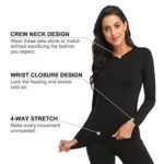 WEERTI Thermal Underwear for Women Long Johns Women with Fleece Lined, Base Layer Women Cold Weather Top Bottom?Black XS?