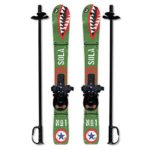Sola Winnter Sports Kid’s Beginner Snow Skis and Poles with Bindings Age 2-4 (Bomber)