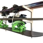 Premium Snowboard Wall Rack | Storage for: Snowboards, Skis, Skateboards, Scooters, Ripsticks, and More (3 Space)