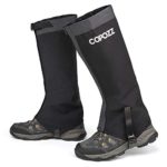 COPOZZ Leg Gaiters Waterproof Snow Boot Shoe Gaiters Leg Cover for Men and Women, Perfect for Outdoor Hunting Hiking Backpacking Skiing Trimming Grass (Black, Medium)