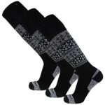 Pure Athlete Alpaca Ski Socks – Warm Wool Ski Sock for Men and Women – Skiing, Snowboarding