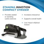 Stamina InMotion Compact Strider Elliptical Pedal Exerciser with Smart Workout App – Foot Pedal Exerciser for Home Workout – Up to 250 lbs Weight Capacity