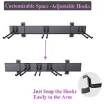 Haocute Ski Storage Racks,Adjustable Ski and Snowboard Wall Storage Rack for 12 Pairs Ski 47″ Rail,Home and Garage Rack System