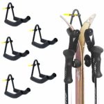 YYST V Style Ski Wall Mount Ski Wall Holder Ski Wall Rack 5/PK – No Skis and Poles -Hold Heavy Skis