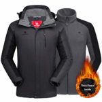 CAMEL CROWN Men’s Ski Jacket 3 in 1 Waterproof Winter Jacket Snow Jacket Windproof Hooded with Inner Warm Fleece Coat