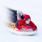 FindUWill 3 Pack Snow Tubes Sleds for Kids Sledding, 35” Big Inflatable Snow Tube Sled Heavy Duty with 0.6mm Thicker Bottom/Handles for Kids Toddlers Family Winter Outdoor Sports Toys(Set of 3)