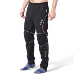 4ucycling Windproof Athletic Pants for Outdoor and Multi Sports M-promise, Black&Red, WEIGHT:120-140Lbs HEIGHT:5’4″-5’6″ M