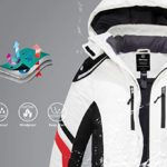 Wantdo Men’s Waterproof Skiing Jacket Windproof Winter Snowboarding Coat Parka Anorak White Lage