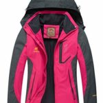 Women’s Hooded Waterproof Jacket-Diamond Candy lightweight Softshell Casual Sportswear Hot Pink Small