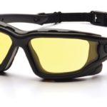 Pyramex I-Force Sporty Dual Pane  Anti-Fog Goggle, Black Frame/Amber Anti-Fog Lens