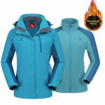 CAMEL CROWN Women’s Outdoor Sports Jacket 3 in 1 Ski Waterproof Mountain Coat Snow Windproof Hooded with Inner Warm Fleece Breathable