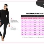 Thermajane Women’s Ultra Soft Thermal Underwear Long Johns Set with Fleece Lined (Large, Black)