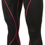 TSLA Men’s Thermal Wintergear Compression Baselayer Pants Leggings Tights, Thermal Core(yup33) – Black & Red, X-Small