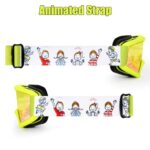 OUTFANDIA Kids Ski Goggles, Ski Goggles Boys, Snow Goggles for Kids 6-14, Helmet Compatible, UV400 Protection, Anti Fog, Anti Scratch, Snowboarding Goggles Over Glasses, Snow Sports Goggles