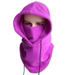 XINGZHE Winter Balaclava Fleece Hood-Windproof Ski Mask-Cold Weather Face Mask for Skiing Snowboarding Running Motorcycling Cycling Tactical Huntingand Winter Sports, Purple