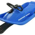 Slippery Racer Downhill Derby Kids Steerable Snow Sled, Blue