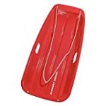 Slippery Racer Downhill Sprinter Flexible Kids Toddler Plastic Toboggan Snow Sled with Pull Rope, Red
