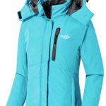 Wantdo Women’s Detachable Hood Waterproof Windproof Ski Jacket Light Blue, M