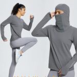 BALEAF Women’s Running Hiking Gear Ski Mask Long Sleeve Cowl Neck Thermal Tops Cold Weather Turtleneck Grey S