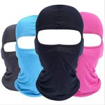 Mefashion 4pcs Cycling Ski Balaclavas Face Mask Outdoor Sports Neck Motorcycle Winter Warm Ski Snowboard Under Helmet, Sun Uv Protection Wind Black Blue Pink Grey